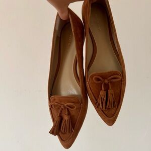 Ann Taylor Brown Tassel Loafers